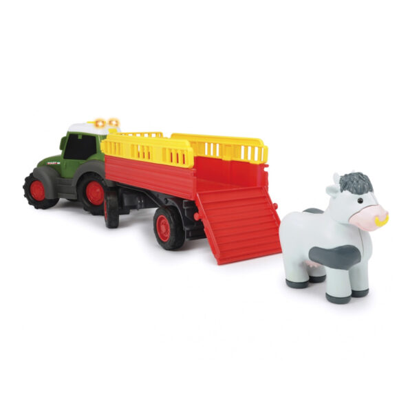 Dickie - Tracteur Happy Fendt avec remorque et vache - 204115011 – Image 2