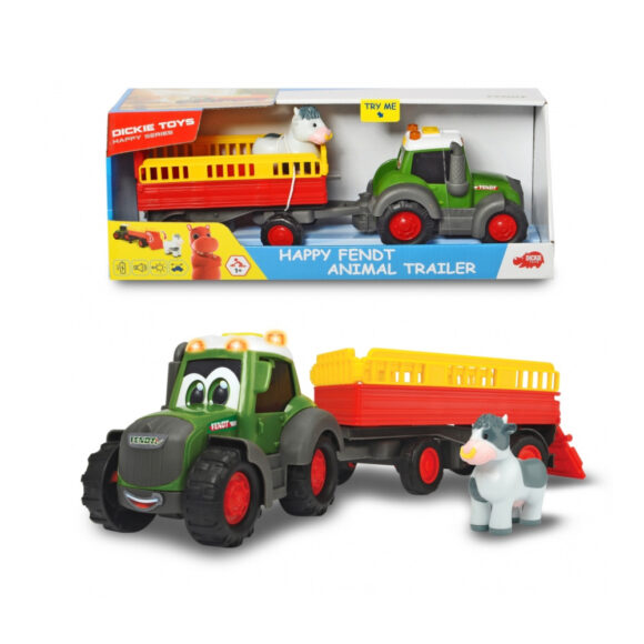 Dickie - Tracteur Happy Fendt avec remorque et vache - 204115011 – Image 5