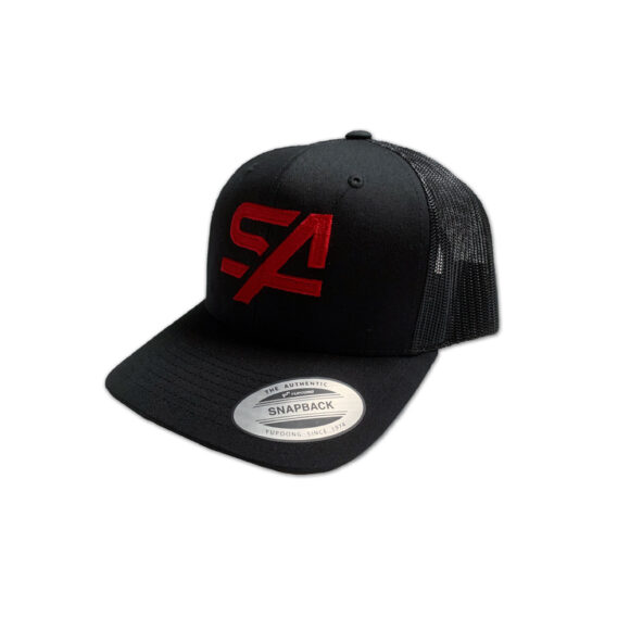 Casquette de camionneur SA Service Agricole logo rouge - 6606-BLK-SARD