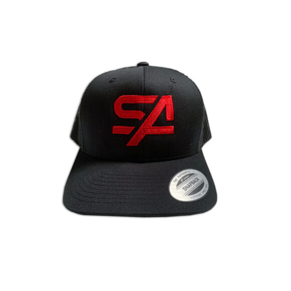 Casquette de camionneur SA Service Agricole logo rouge - 6606-BLK-SARD – Image 2