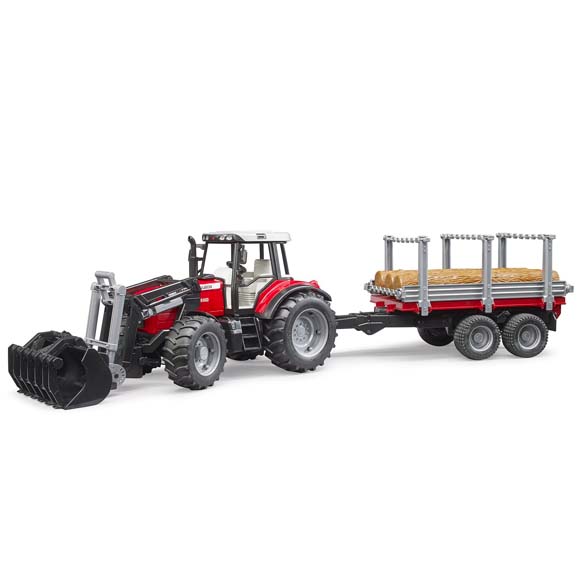 Bruder Fendt Vario 211 avec chargeur frontal et remorque