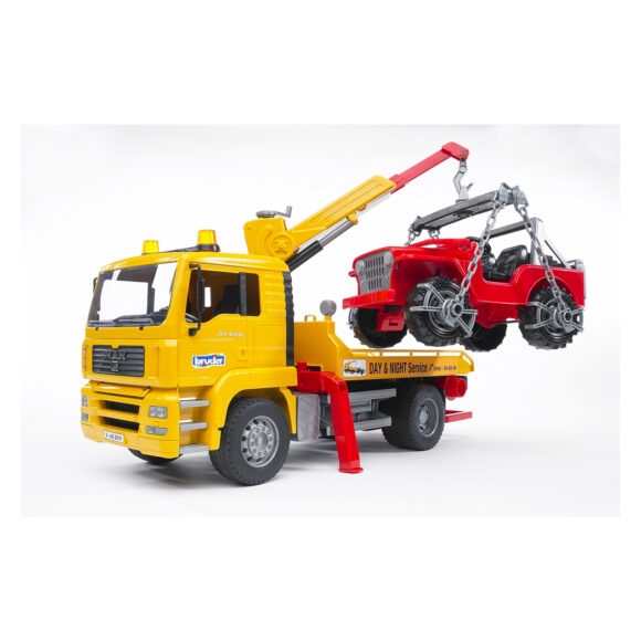 Bruder Remorqueuse MAN TGA avec véhicule tout-terrain - BDR02750 – Image 2