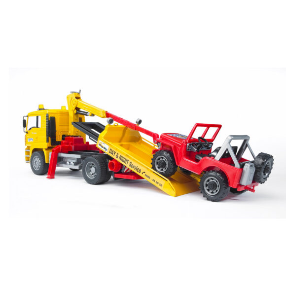 Bruder Remorqueuse MAN TGA avec véhicule tout-terrain - BDR02750 – Image 3