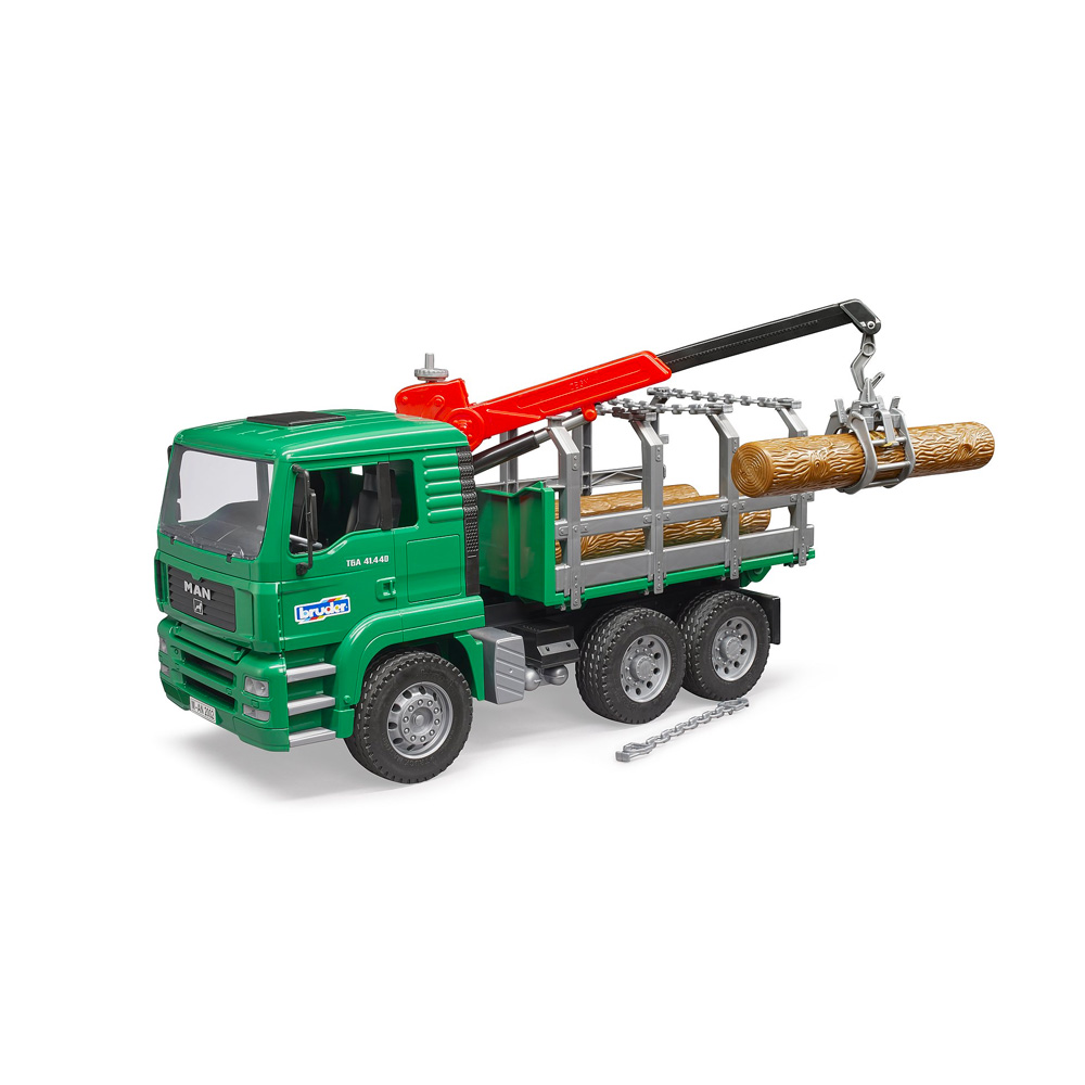 02769 Bruder camion MAN transport tronc d'arbre