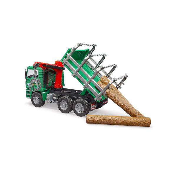 Bruder 02769 Camion MAN forestier transport de tronc d'arbre