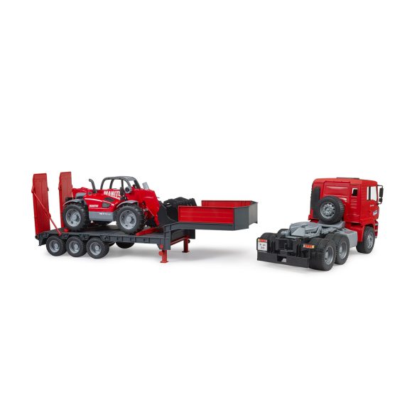 Bruder 02774 Camion MAN TGA avec remorque et Manitou télescopique MT633