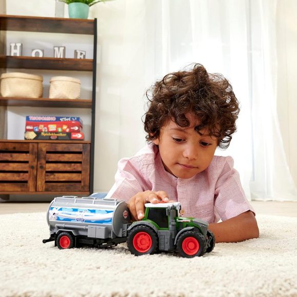 Dickie Toys Tracteur Fendt avec remorque à lait 203734000