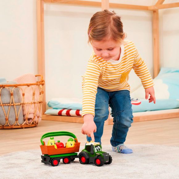 Tracteur Fendt Dickie Toys avec remorque à fruits ABC 204115010