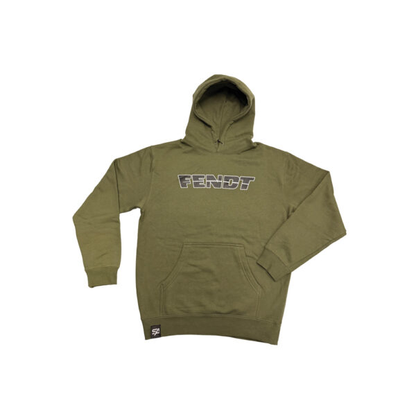 Coton ouaté Fendt vert armée logo noir